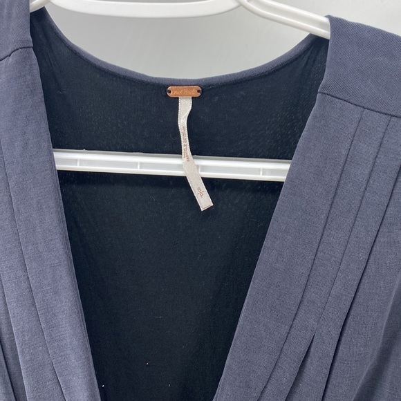 Free People Criss Cross Dress casual comfy summer mini minimalist grey - Picture 3 of 8